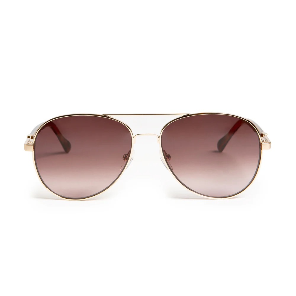 Bruno Magli Gold and Brown Sunglasses